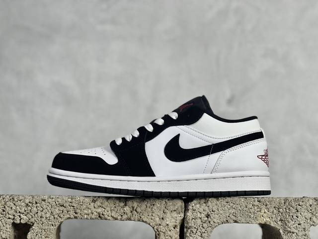 K版 Air Jordan 1 Low 白阴阳 AJ1乔1低帮休闲板鞋 同步官方配色 市场唯一独家头层皮打造 原鞋原档案开发 原厂皮料 原档冲孔鞋头 正确满胶鞋