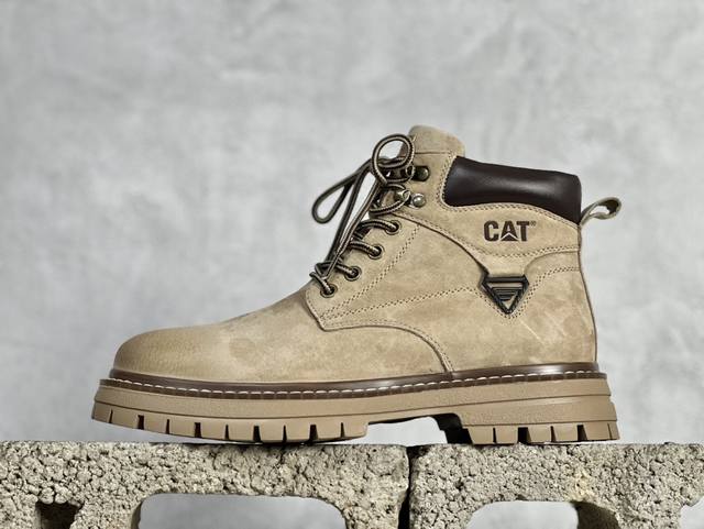 CAT卡特 硬汉推土机品牌经典百搭户外休闲大黄靴系列 #广东大厂品质 24ss秋冬新款 常年主打 时尚潮流搭配 面料釆用意大利进口磨砂牛皮 全鞋真牛皮材料 大底