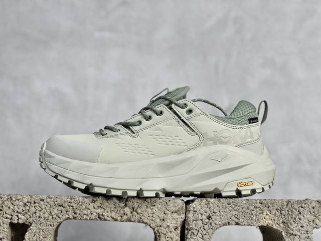 HOKA ONE ONE Kaha Low GTX低帮防水防滑轻便登山徒步鞋 牛巴革与橡胶鞋头打造高度耐磨的支撑型鞋面GORE-TEX防水内靴、Vibram M