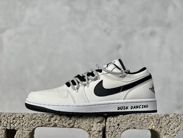 绑绳Off-White解构风定制，耐克Nike Air Jordn 1 Low”Brown Mocha“AJ1 低帮乔丹一代低帮经典复古文化休闲运动篮球鞋 采用