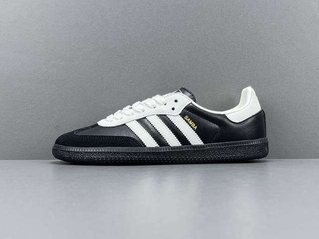 渠道优势 ！ 纯原版 阿迪 adidas originals SAMBA OG 75th Anniversary 舒适时尚 低帮 板鞋 男女同款 黑色 尺码36
