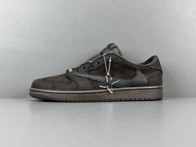 渠道优势 ！ X版：顶级AJ1 Travis Scott x Jordan Air Jordan 1 Low OG “Velvet Brown”倒钩9.0 丝绒
