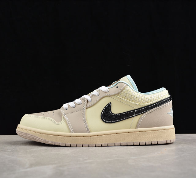 CJ版纯原 Air Jordan 1 Low AJ1 乔1沙土风 低帮复古篮球鞋 HQ3440-101 #市售最高品质 原鞋开发 大厂代工流水线打造 公司货既视