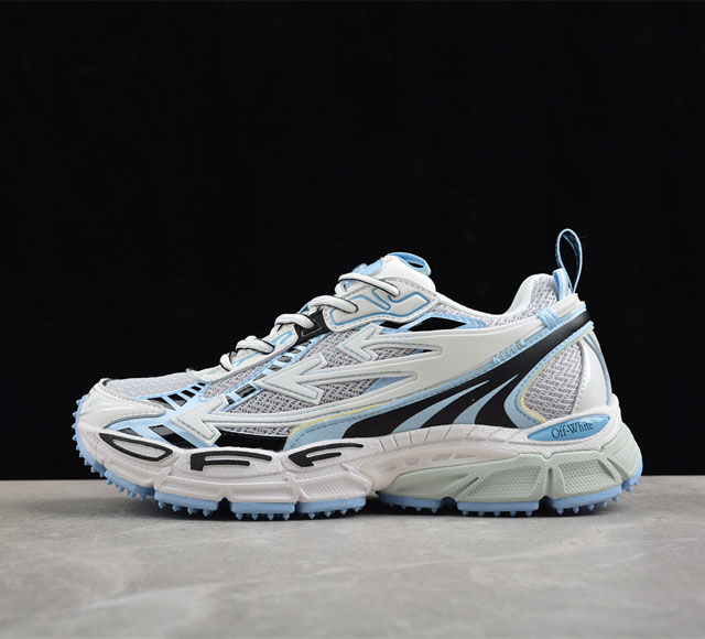 Off-White C O VirGil Abloh 2024年OW最新款跑鞋 百分百原盒正确版 原楦原纸板数据开发4层分离大底鞋面采用3d立体打印和多种材料拼