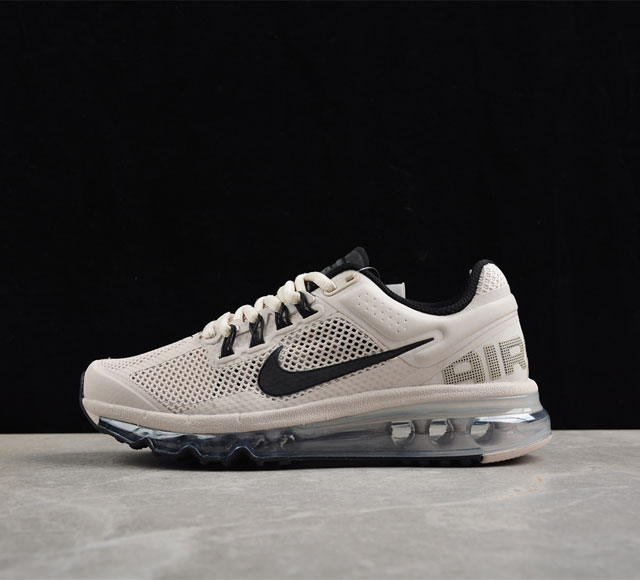 Nk Air Max 2013 耐克复古透气网布气垫跑鞋 FZ3156-008 #搭配全掌式 Max Air 气垫，为步伐注入充沛活力。半透明中底和外底，为整体