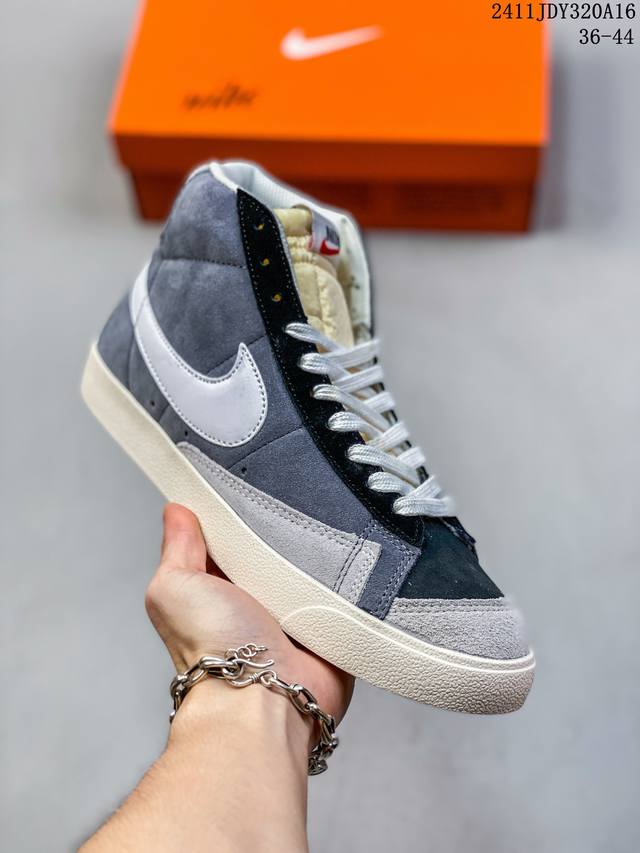 加绒耐克nike Blazer Mid ‘1977 Vintage We经典开拓者高帮百搭休闲运动板鞋 官方货号：Cj9693 尺码：36 36.5 37.5