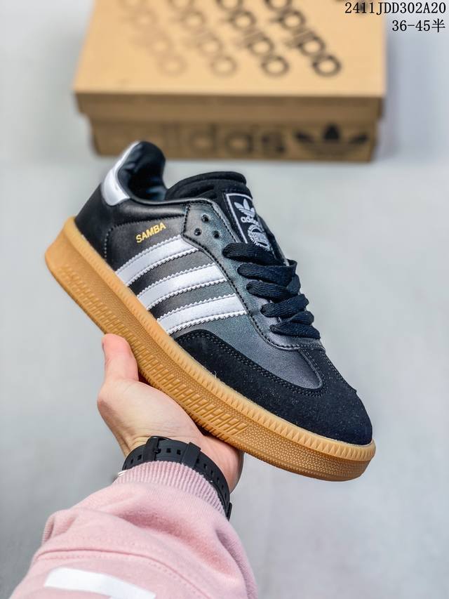 阿迪达斯三叶草adidas Originals Sambax Xlg桑巴舞系列绅士德训足球风百搭低帮休闲运板鞋 货号:Ie1377 尺码如图 编码：11Jdd3