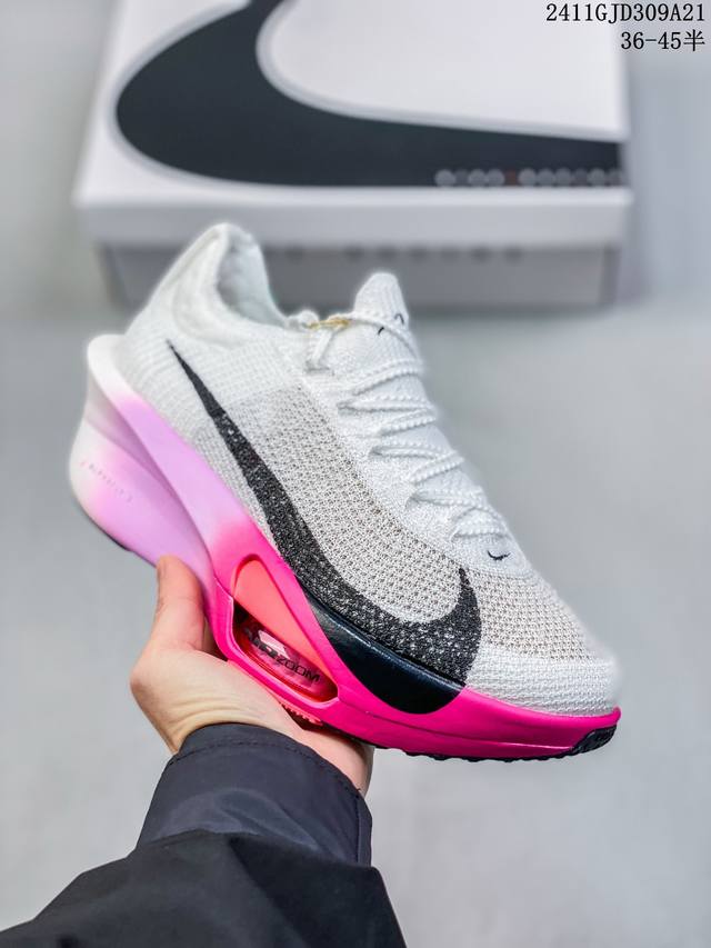 公司级nk Air Zoom Alphafly Next% 3 2024全新马拉松超级跑鞋 Fd8356-100 有史以来最轻盈、测试次数最多的nk Alpha