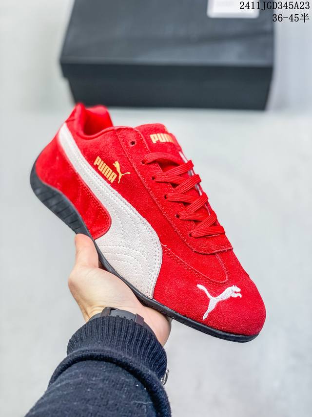 36-45半码 彪马 Puma Future Cat Leather Sf 法拉利运动赛车鞋反毛皮面跑步鞋 11Jgd345A23