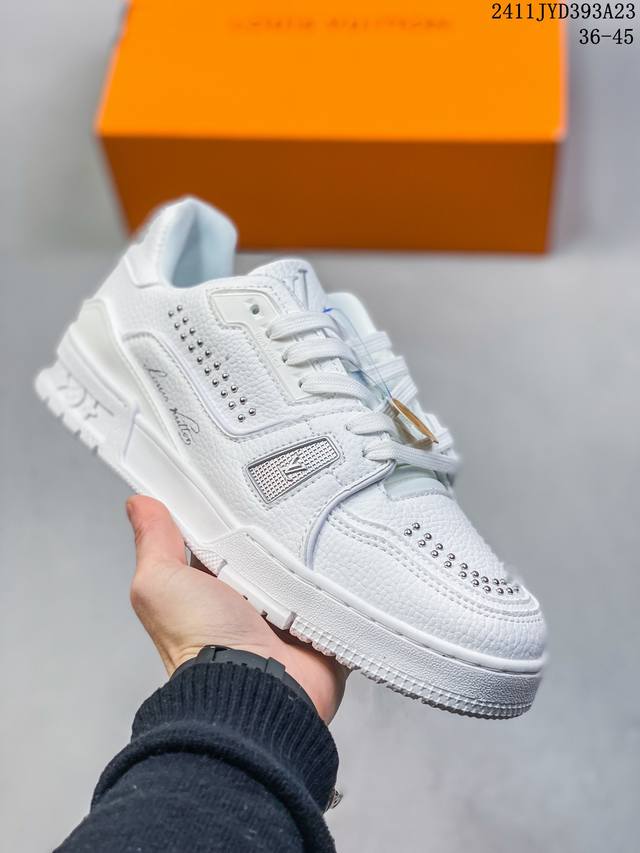 全新 Sneaker Lo 公司级路易威登板鞋 三代 棕金色 官方一比一挂钉版本 新款 Lv Tyler X Louis Vuitton Trainer 2.0