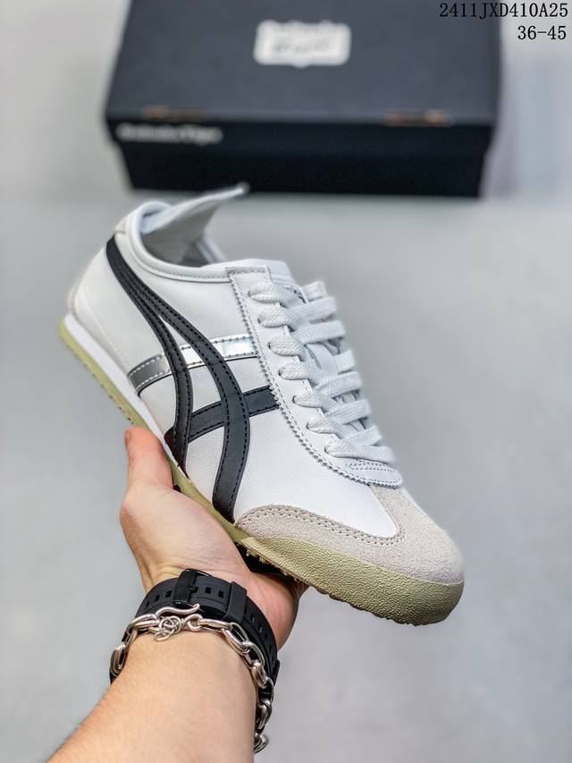 鬼冢虎系列 小红书爆款色 上图必卖款全新批次 Asics Tiger Mexico 66 天猫专供 亚瑟士 原装头层鬼冢虎阿斯克斯皮面经典休闲跑鞋。原盒原标半码