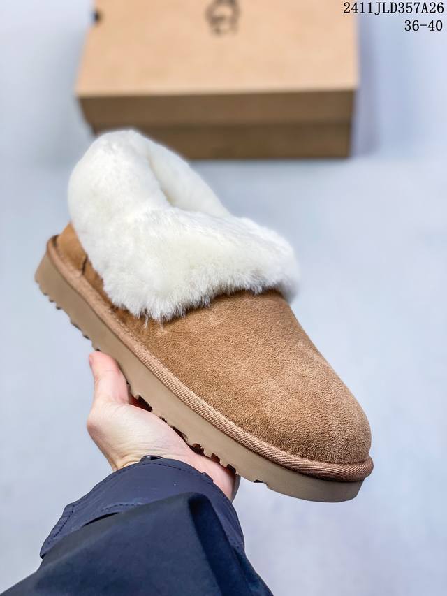 Ugg秋季新款女士时尚舒适茸茸毛鞋领厚底休闲便鞋雪地靴 编码：11Jld357A26
