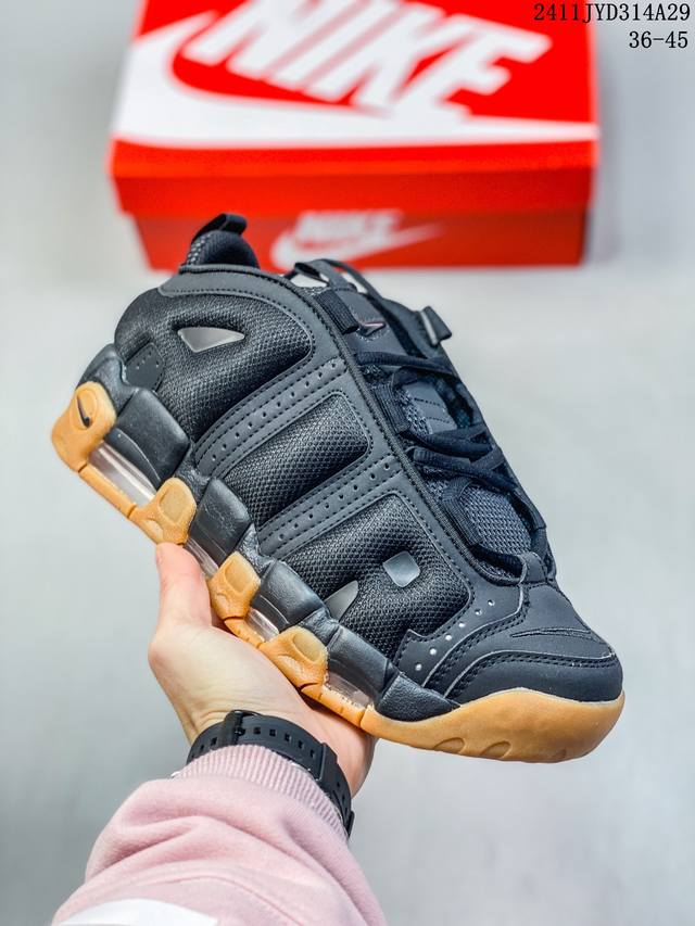 公司级耐克nike Wmns Air More Uptempo Gs Barely Green 皮蓬初代系列经典高街百搭休闲运动文化篮球鞋美国队配色 货号:Fz