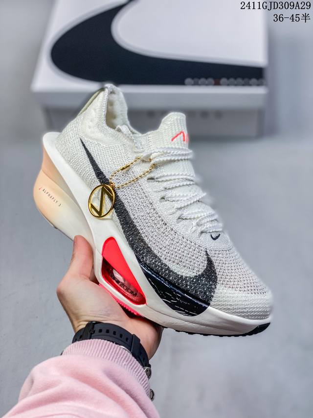 公司级nk Air Zoom Alphafly Next% 3 2024全新马拉松超级跑鞋 Fn7672-900 有史以来最轻盈、测试次数最多的nk Alpha