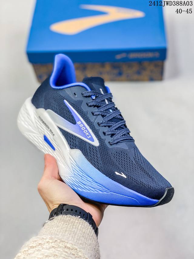 公司级brooks布鲁克斯hyperion Max 烈风2 减震竞速马拉松专业跑鞋 货号: 434 1D 410 尺码:40-45 12Jwd388A03
