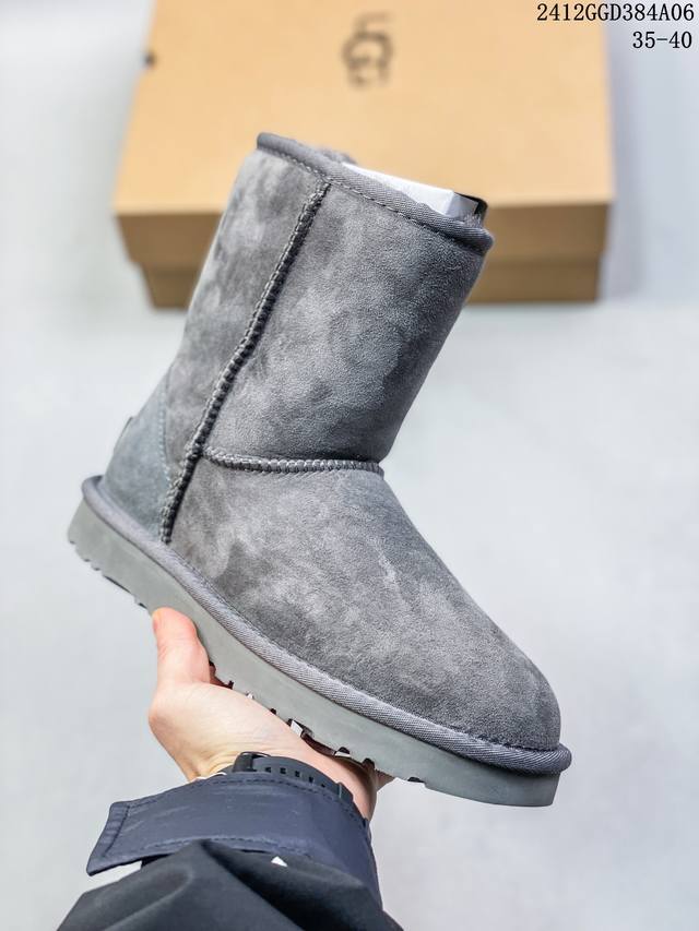 公司级 Ugg雪地靴 高帮筒靴 时尚舒适女鞋厚底增高短筒靴 俏皮可爱的百变造型， 美国轻奢品牌ugg 平底系列冬季 雪地休闲保暖毛毛雪地靴。官方同步包装 检验标