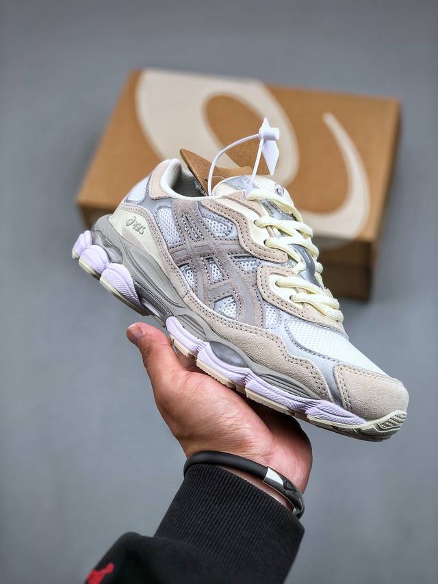 Asics Gel-Nyc 纯原版本 灰白亚瑟士运动休闲透气专业跑鞋 鞋面采用反绒皮与网布拼接 透气舒适兼具休闲时尚 结合简明的配色 展现品牌的传承及引领复古流