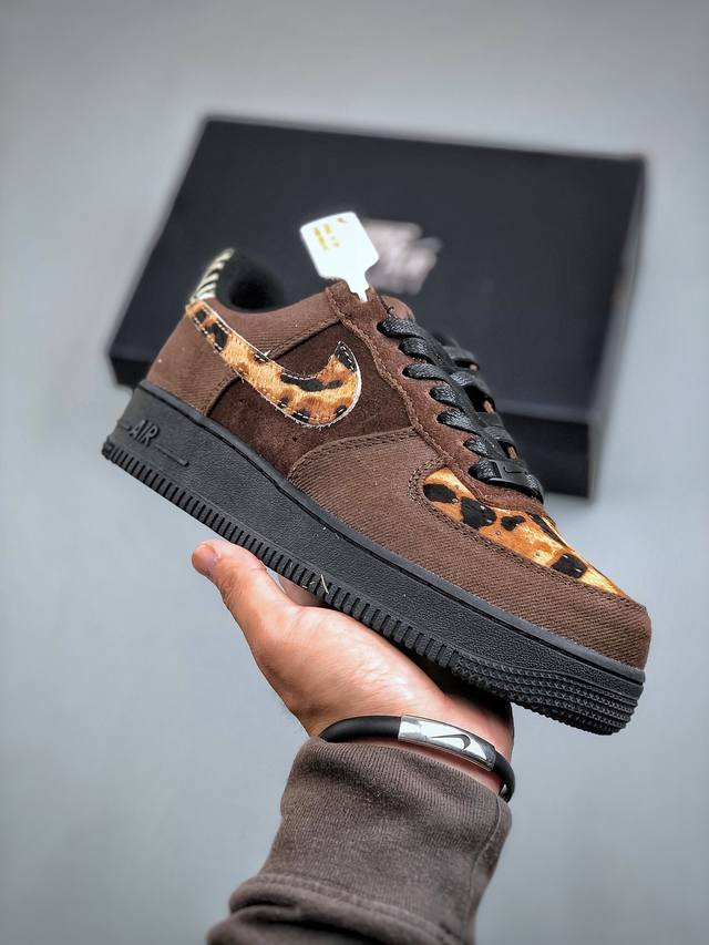 Nike Air Force 1 Low 07 豹纹 原楦头原纸板 打造纯正低帮空军版型专注外贸渠道 全掌内置蜂窝气垫 原盒配件 原厂中底钢印、拉帮完美 官方货