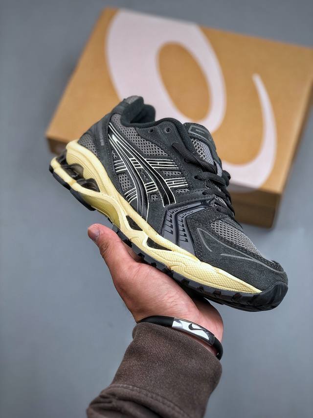 Asics Gel-Kayano 14亚卡诺14低代帮 运动休闲透气专业跑鞋 #原档案据数开发楦型纸版 原装印尼工代进口单丝纤维程工网布鞋面，更贴合脚型和舒适透
