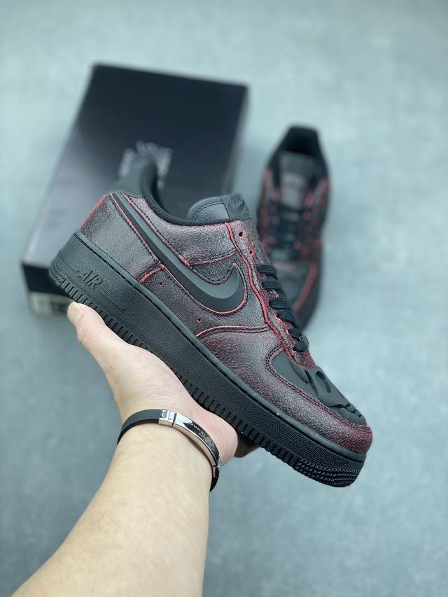 Nk Nike Air Force 1 Low 07 Halloween 2024 酒红色 原楦头原纸板 打造纯正低帮空军版型 专注外贸渠道 全掌内置蜂窝气垫
