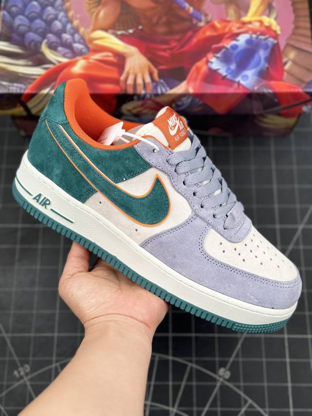 公司级 Nike Air Force 1 Low ’07 橙蓝麂皮空军一号低帮休闲板鞋 原厂麂皮 原楦原纸板 纯正版型 正品nfc感应芯片 高清洁度 内置全掌气