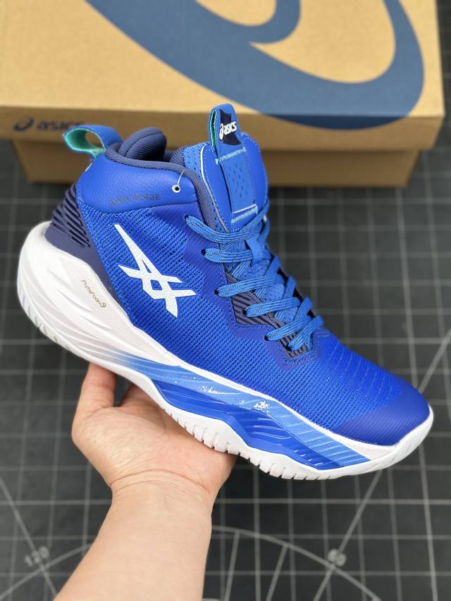 亚瑟士日本专业跑鞋品牌 Asics Nova Surge 2 回弹缓震防滑耐磨实战轻盈篮球鞋 原标半码制#全新原装数据开发人体工学一体式轻质贾卡双层编织鞋面,针