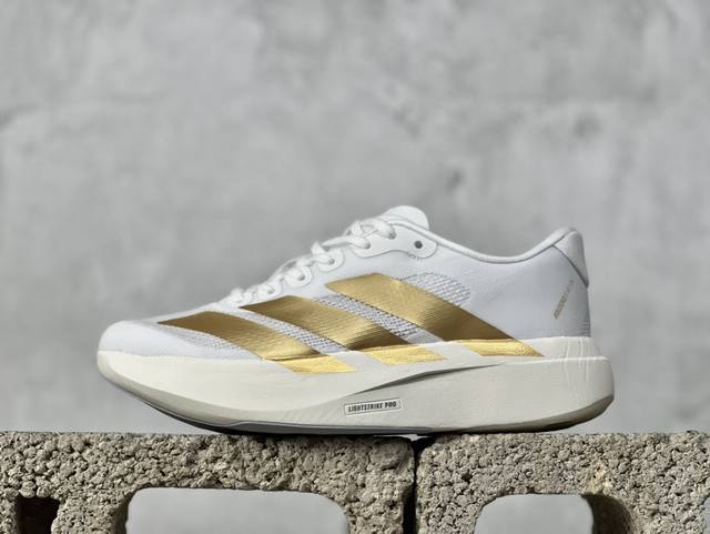 Ad Adizero Evo Sl Jh6002 阿迪超轻透气缓震跑鞋 #以令人难以置信的138克重量，刷新了跑鞋轻量化的记录，阿迪在材料科学和工艺技术上的深厚