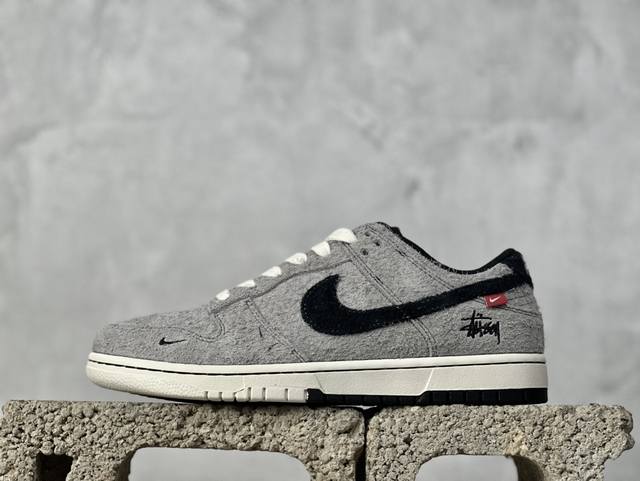 Nk Sb Dunk Low 斯图西系列-战斗灰黑勾勾 周年高端定制 低帮休闲板鞋 Mm1089-027 #定制鞋盒 大厂纯原品质出货 超高清洁度 皮料切割干净