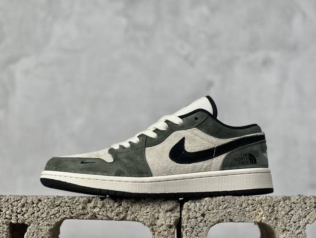 Air Jordan 1 Low Aj1 乔1 北面联名-全猪八夜绿 高端定制 低帮复古篮球鞋 Dm9188-004 #定制鞋盒 大厂纯原品质出货 超高清洁度