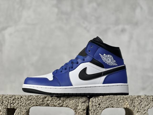 K版 放店私 Air Jordan 1 Mid Aj1 乔1白蓝配色 中邦篮球鞋 Dq8423-402 尺码：36 36.5 37.5 38 38.5 39 4