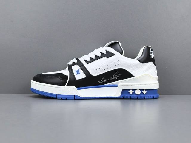 渠道优势，！ Zd-驴牌 Lv Trainer 情侣限定系列 休闲 低帮 时尚板鞋 尺码 39 40 41 42 43 44 45 男款 注：此款比运动鞋偏大一