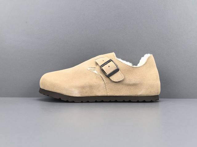 渠道优势，！ 外贸版 勃肯 Birkenstock London系列 牛反绒软木休闲鞋 尺码 35 36 37 38 39 40 女款 采用质地柔软牛皮绒面革植