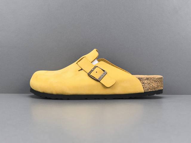 渠道优势，！ 外贸版 勃肯 Birkenstock 皮革 休闲舒适搭扣 包头拖鞋 男女同款 尺码 35 36 37 38 39 40 41 42 43 44 4