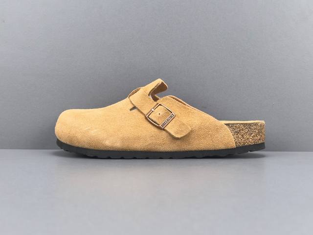 渠道优势，！ 外贸版 勃肯 Birkenstock 皮革 休闲舒适搭扣 包头拖鞋 男女同款 尺码 35 36 37 38 39 40 41 42 43 44 4