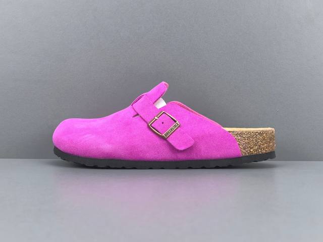 渠道优势，！ 外贸版 勃肯 Birkenstock 皮革 休闲舒适搭扣 包头拖鞋 男女同款 尺码 35 36 37 38 39 40 41 42 43 44 4