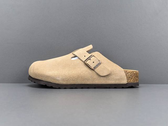 渠道优势，！ 外贸版 勃肯 Birkenstock 皮革 休闲舒适搭扣 包头拖鞋 男女同款 尺码 35 36 37 38 39 40 41 42 43 44 4