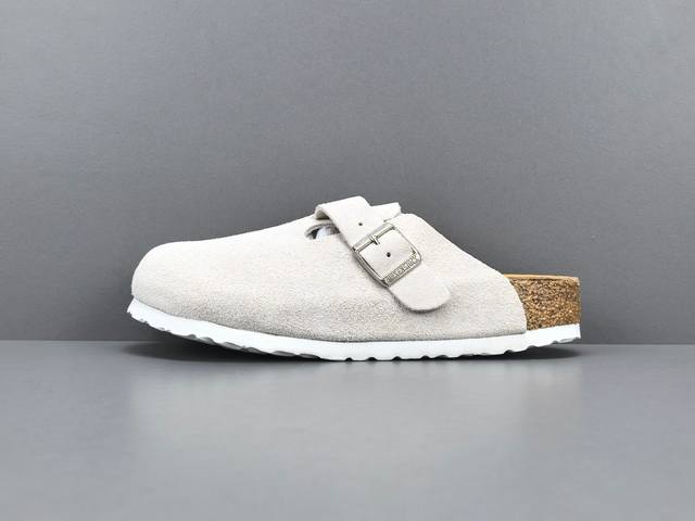 渠道优势，！ 外贸版 勃肯 Birkenstock 皮革 休闲舒适搭扣 包头拖鞋 男女同款 尺码 35 36 37 38 39 40 41 42 43 44 4