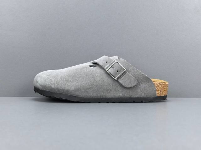 渠道优势，！ 外贸版 勃肯 Birkenstock 皮革 休闲舒适搭扣 包头拖鞋 男女同款 尺码 35 36 37 38 39 40 41 42 43 44 4
