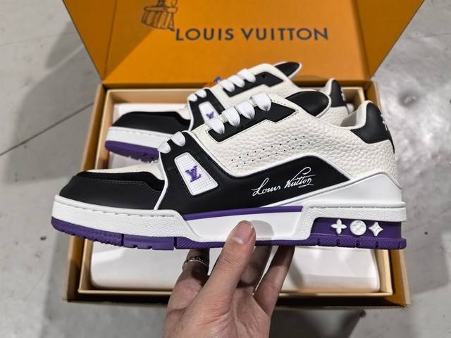 专柜版 驴牌 Lv Trainer 情侣限定系列 休闲 低帮 时尚板鞋 尺码 35 36 3738 39 40 41 42 43 44 45 46 男女同款 注