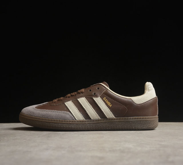 Ad Originals Samba Og 阿迪达斯经典款复古休闲板鞋货号: Id1481 带有装饰的超锁缝制和无缝的手感 柔软、柔软的皮革造型和标志性的3条纹