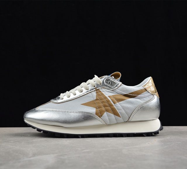 渠道原装订单 Ggdb Marathon Golden Goose 陈伟霆同款 马拉松系列联名运动鞋 银色金星 #Deluxe Brand与k-Pop艺术家mi