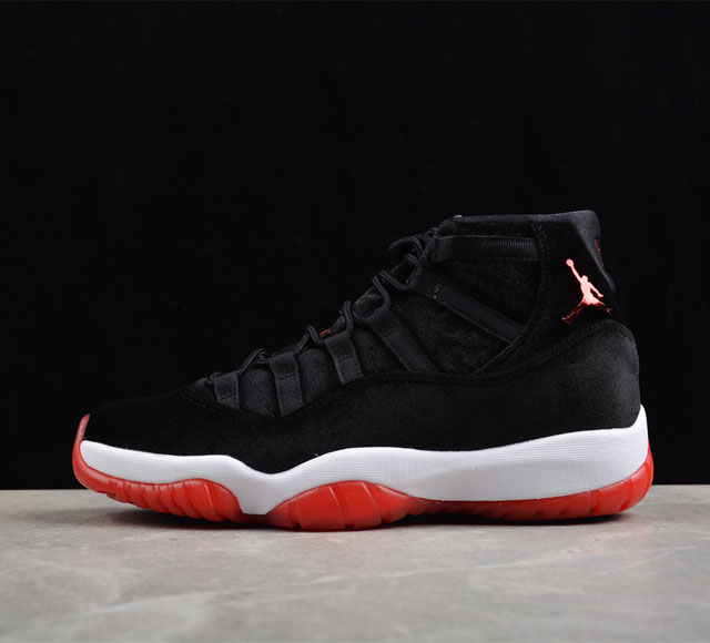 Air Jordan 11 Retro Bred Velvet Aj11 乔11黑红天鹅绒 Db5457-061 #配色采用了丝绒面料打造整体鞋身，带来与众不同