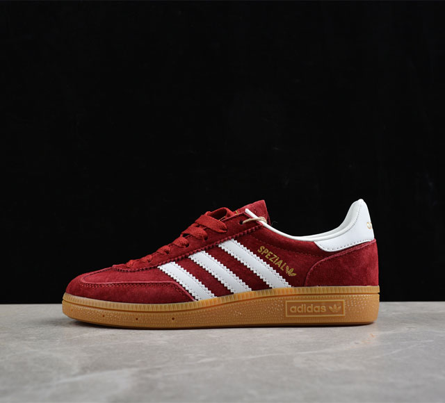 Ad Handball Spezial 阿迪达斯经典款反毛皮复古休闲板鞋ji1020 #全鞋采用反毛皮制作 牛筋耐磨大底 承载青春情怀的板鞋 经典三条杠装饰鞋侧
