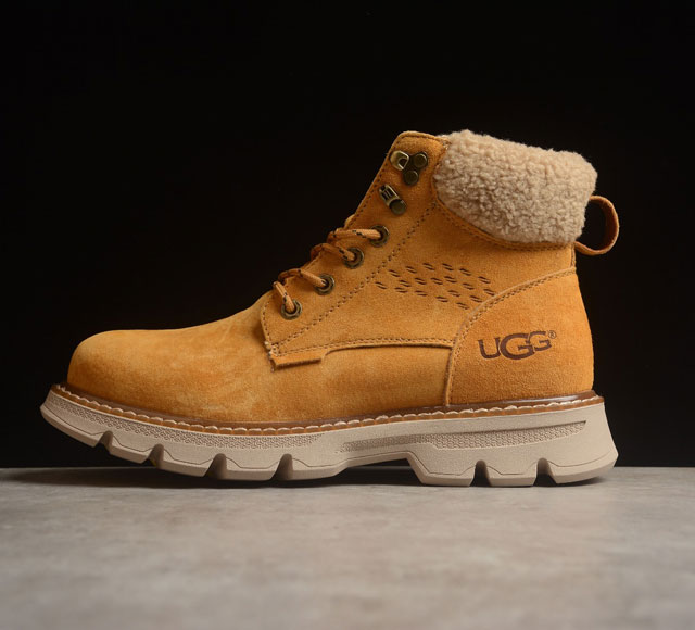 Ugg 2024秋冬新品 羊羔毛一体内里保暖锁热 秋冬必备 户外中帮休闲马丁靴雪地靴系列 #广东大厂品质 24Ss秋冬新款 时尚潮流搭配 面料釆用意大利进口磨砂