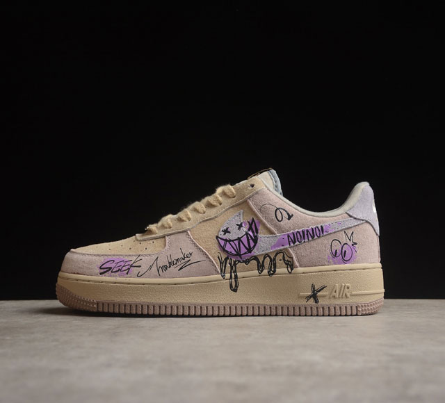 Nk Air Force 1'07 Low Purple Taro Demon 紫芋恶魔 空军一号定制低帮秋冬休闲板鞋 Zb2121-301 打造纯正空军版型#