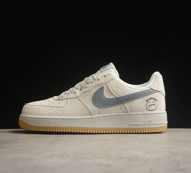Nk Air Force 1'07 Low 鬼脸联名-浅灰猪八 空军一号低帮休闲板鞋 Df0188-022 打造纯正空军版型#专注外贸渠道 全掌内置蜂窝气垫 #