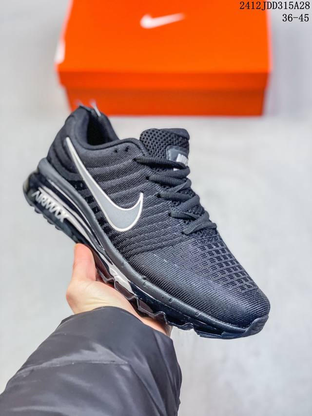 Nike耐克男女鞋 Air Max2017全掌气垫透气运动休闲跑步鞋 12J 315A28