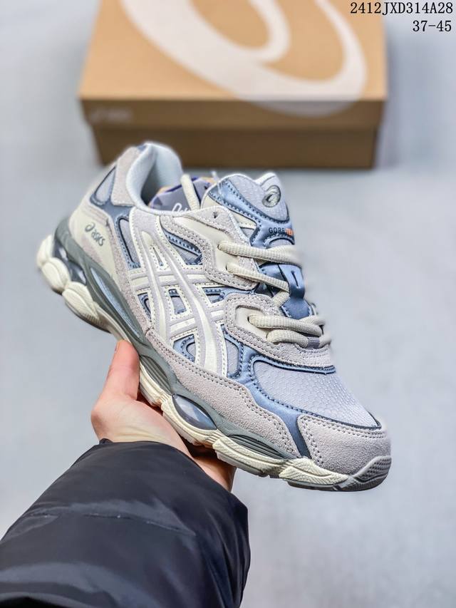 公司级asics 亚瑟士gel-Nyc 2055透气网眼鞋面配合部分合成革材质 采用全新ahar+橡胶材质 更加耐磨 货号: 1A789-103 尺码:37-4