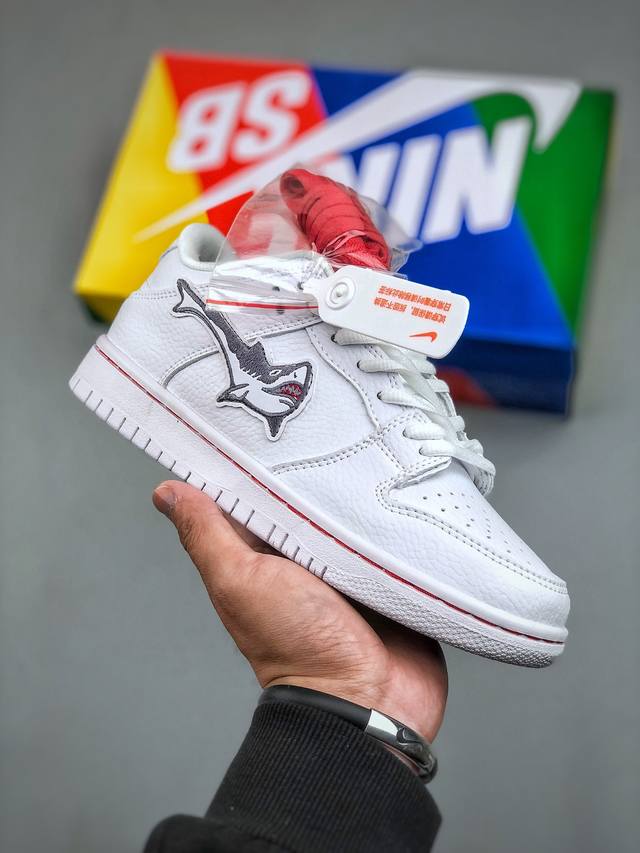 Nike Dunk Low Love & Peace 秋冬白鲨鱼 低帮休闲板鞋 大厂纯原品质出货 超高清洁度 皮料切割干净无任何毛边 细节完美 货号：Dj375