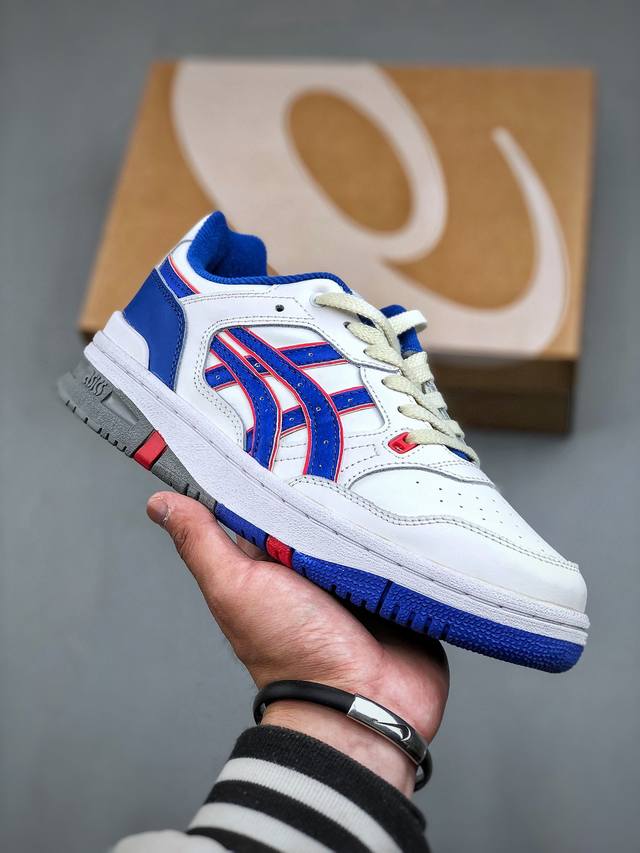 Ronnie Fieg X Asics Ex89 舒适 网布减震防滑耐磨 低帮 休闲跑步鞋橘白蓝货号1201A476-101 尺码：36-45
